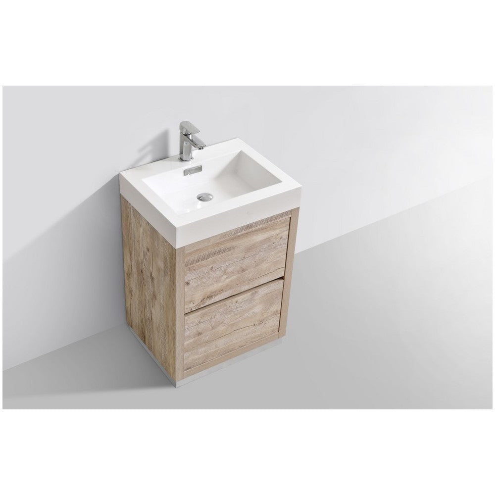 Bliss 24" Nature Wood Free Standing Modern Bathroom Vanity