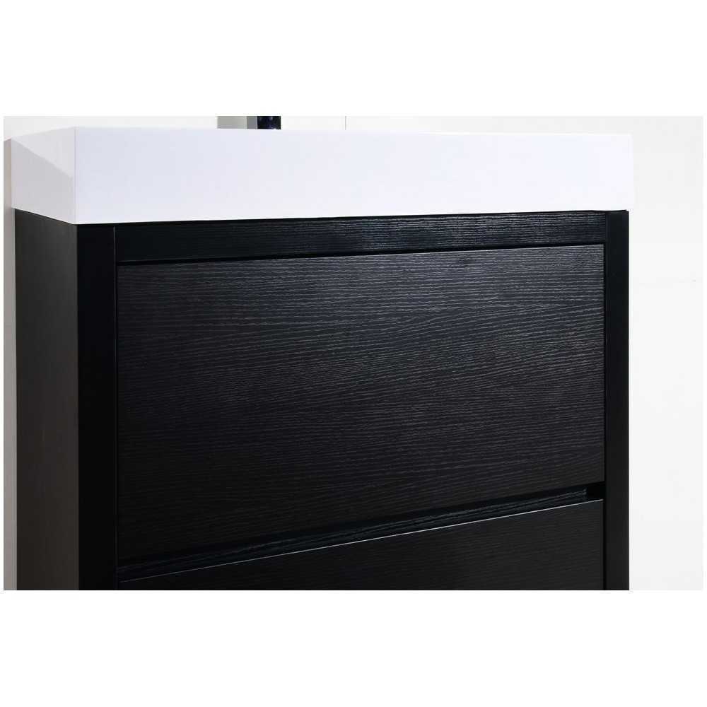 Bliss 30" Black Free Standing Modern Bathroom Vanity