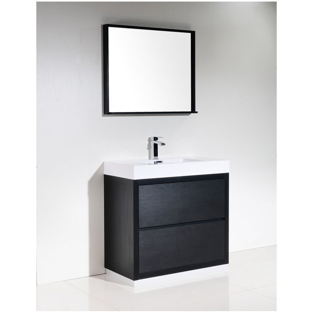 Bliss 36" Black Free Standing Modern Bathroom Vanity