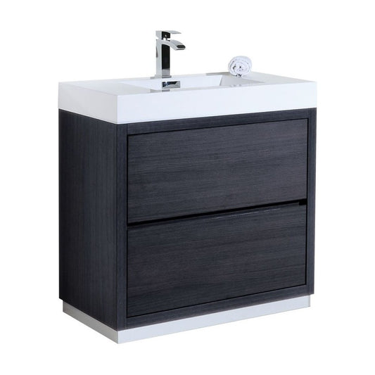 Bliss 36" Gray Oak Free Standing Modern Bathroom Vanity