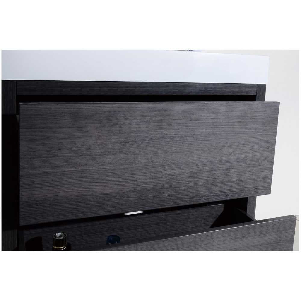 Bliss 36" Gray Oak Free Standing Modern Bathroom Vanity