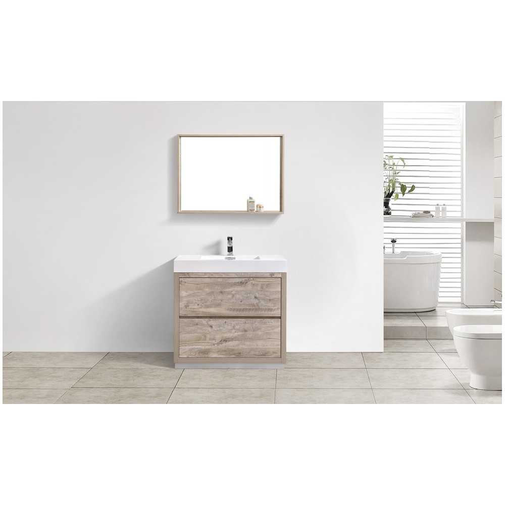 Bliss 36" Nature Wood Free Standing Modern Bathroom Vanity