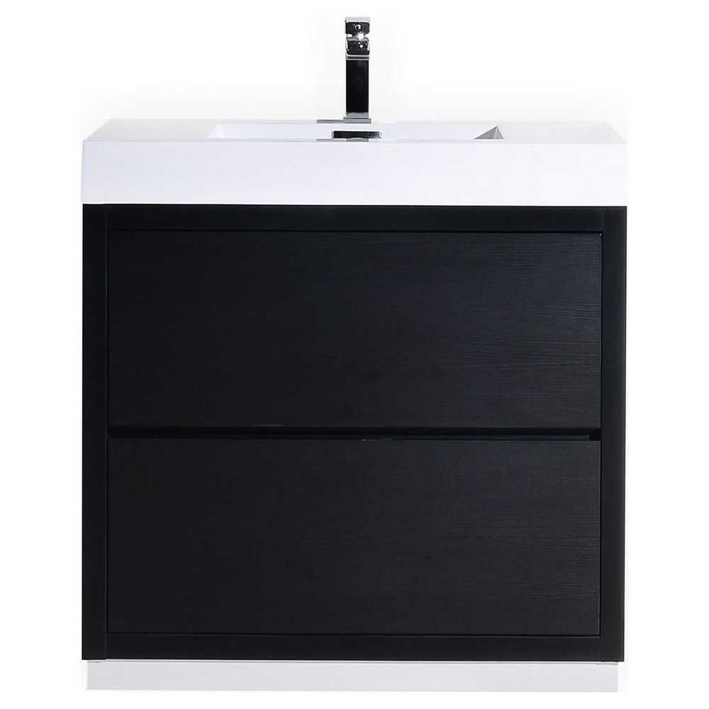 Bliss 40" Black Free Standing Modern Bathroom Vanity