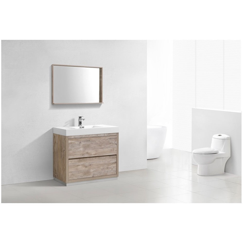 Bliss 40" Nature Wood Free Standing Modern Bathroom Vanity