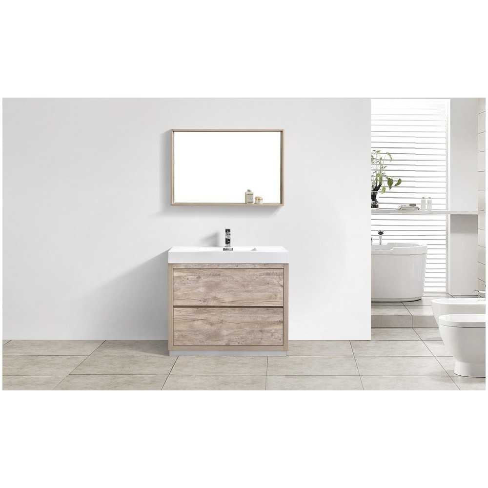 Bliss 40" Nature Wood Free Standing Modern Bathroom Vanity