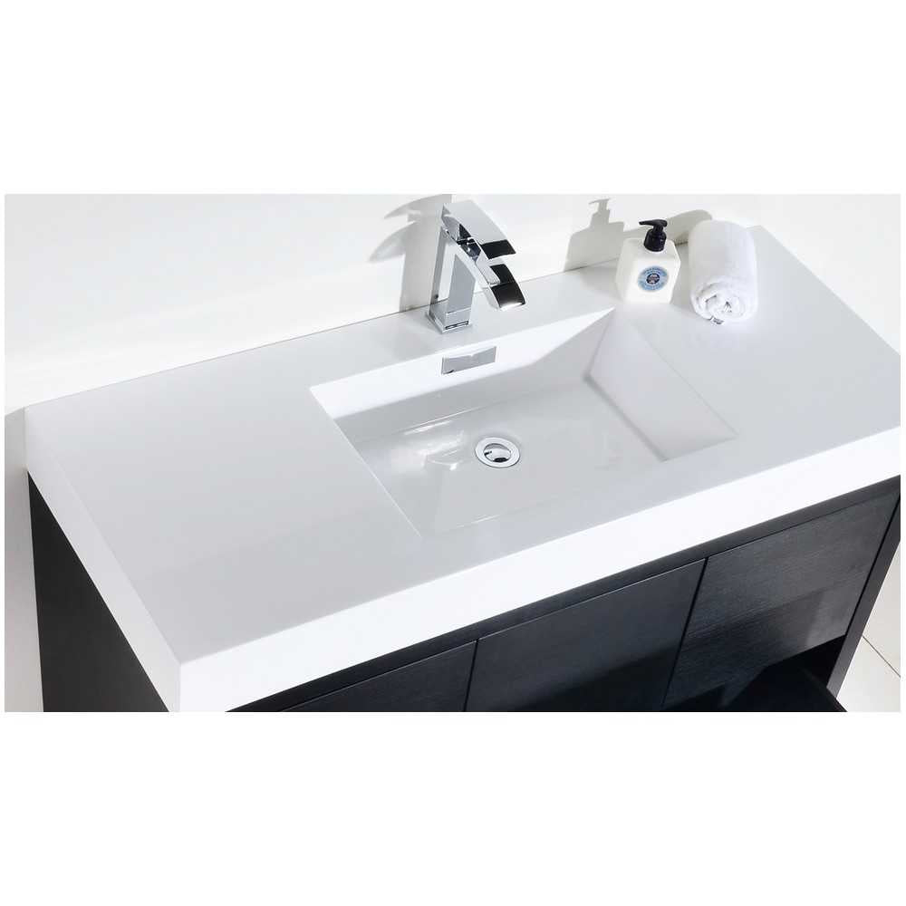 Bliss 48" Black Free Standing Modern Bathroom Vanity