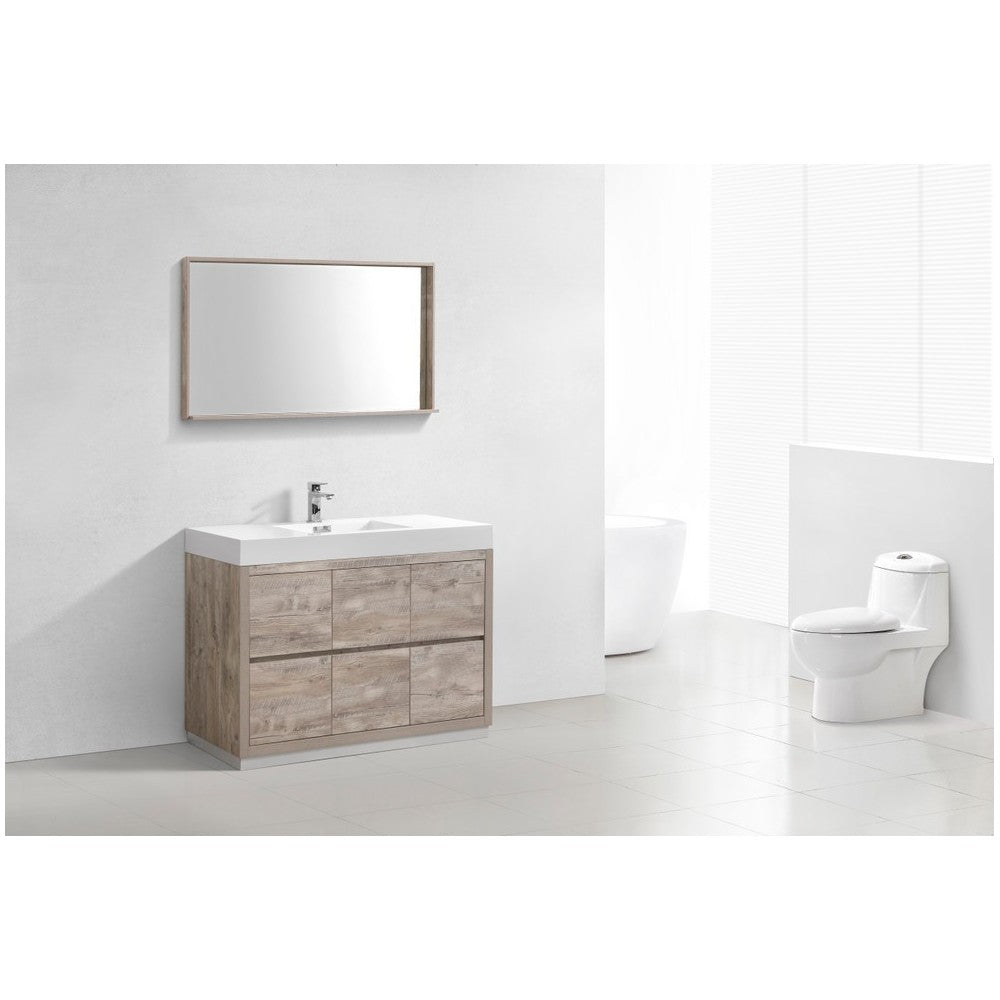 Bliss 48" Nature Wood Free Standing Modern Bathroom Vanity