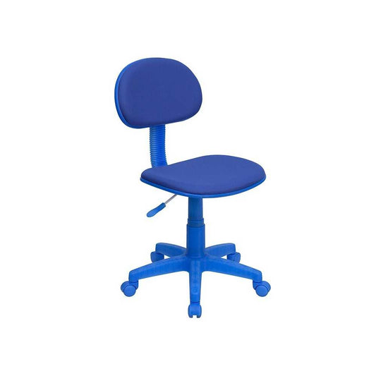 Blue Fabric Swivel Task Office Chair