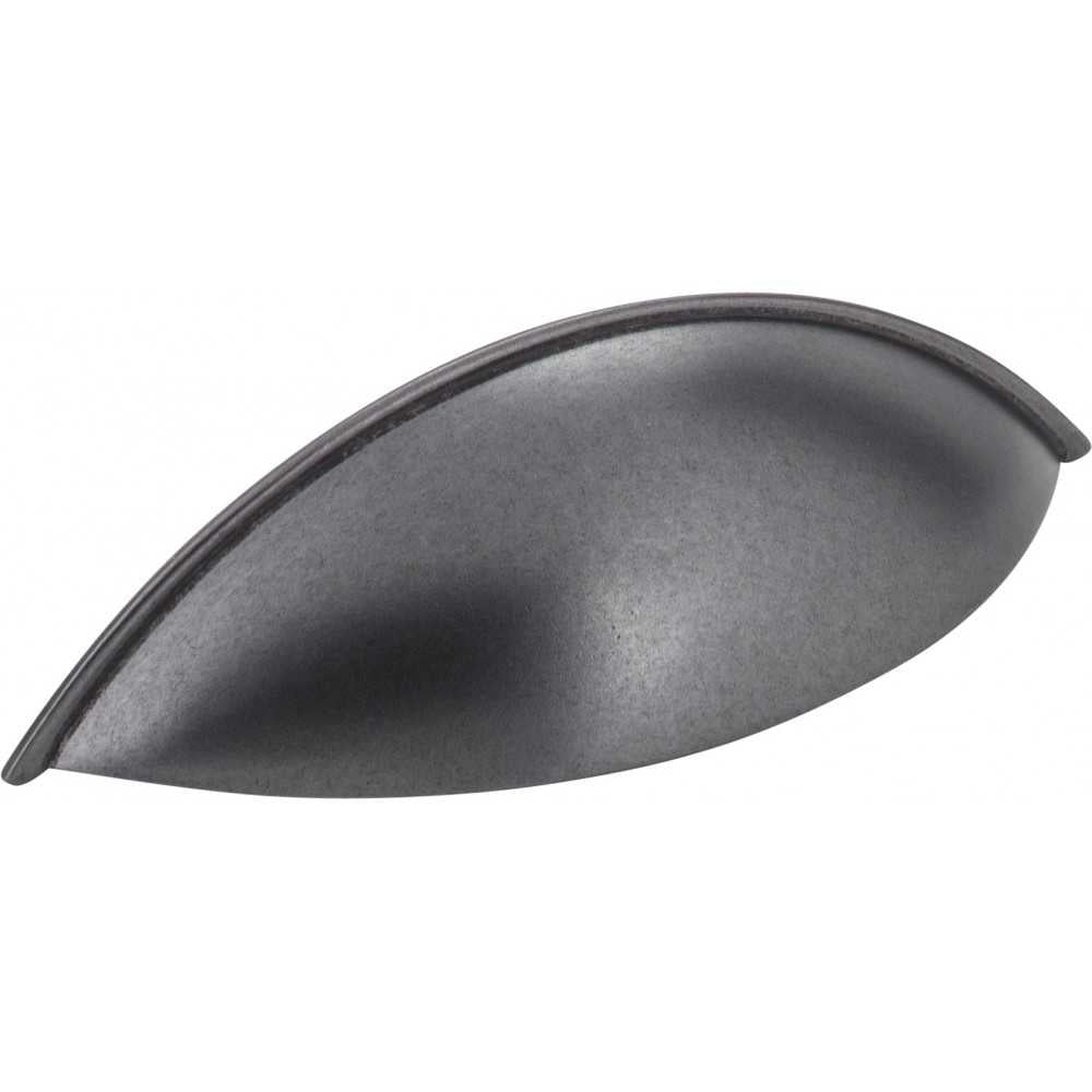 128 mm Center Matte Black Square-to-Center Square Renzo Cabinet Cup Pull