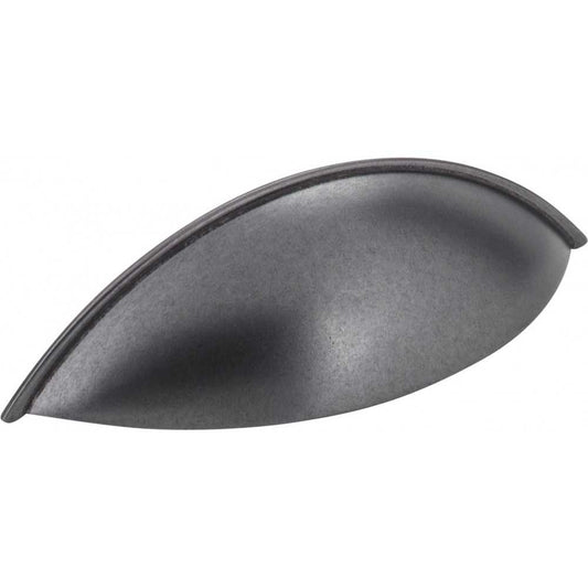 128 mm Center Matte Black Square-to-Center Square Renzo Cabinet Cup Pull