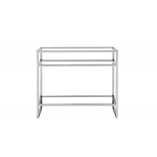 Boston 39.5" Stainless Steel Sink Console, Brushed Nickel