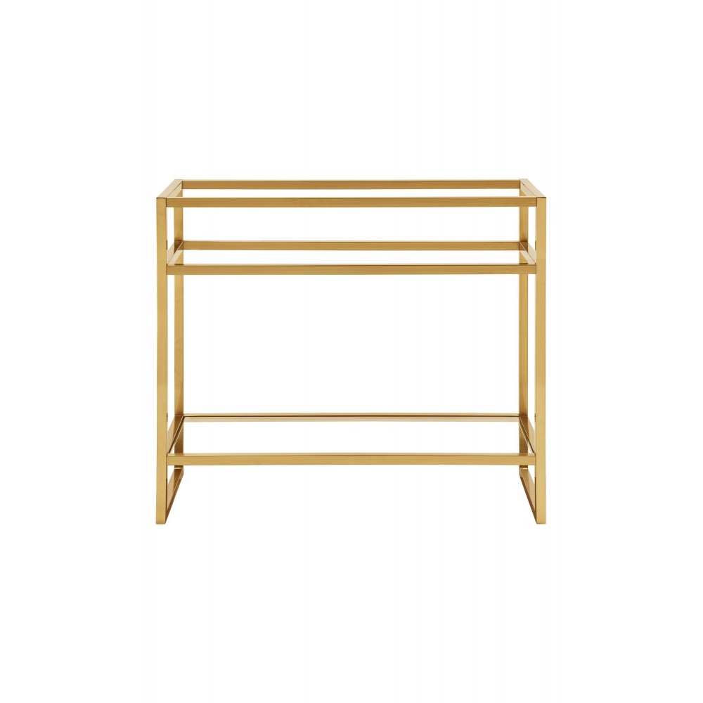 Boston 39.5" Stainless Steel Sink Console, Radiant Gold