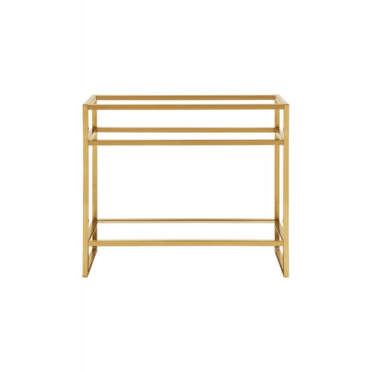 Boston 39.5" Stainless Steel Sink Console, Radiant Gold