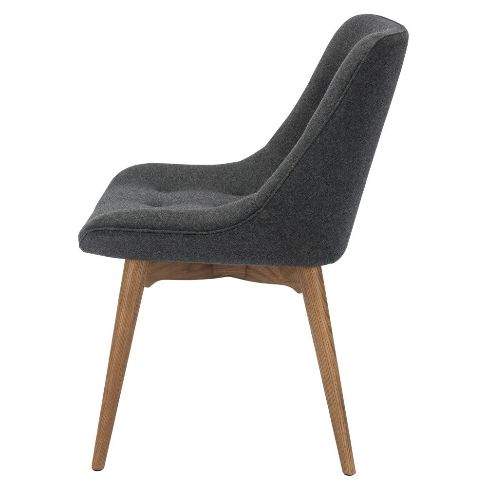 Brie Dark Gray Fabric Dining Chair