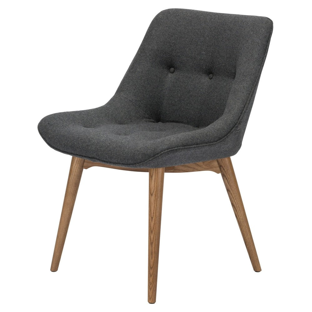 Brie Dark Gray Fabric Dining Chair