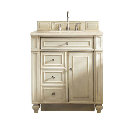 Bristol 30" Single Vanity, Vintage Vanilla, w/ 3 CM Eternal Marfil Quartz Top