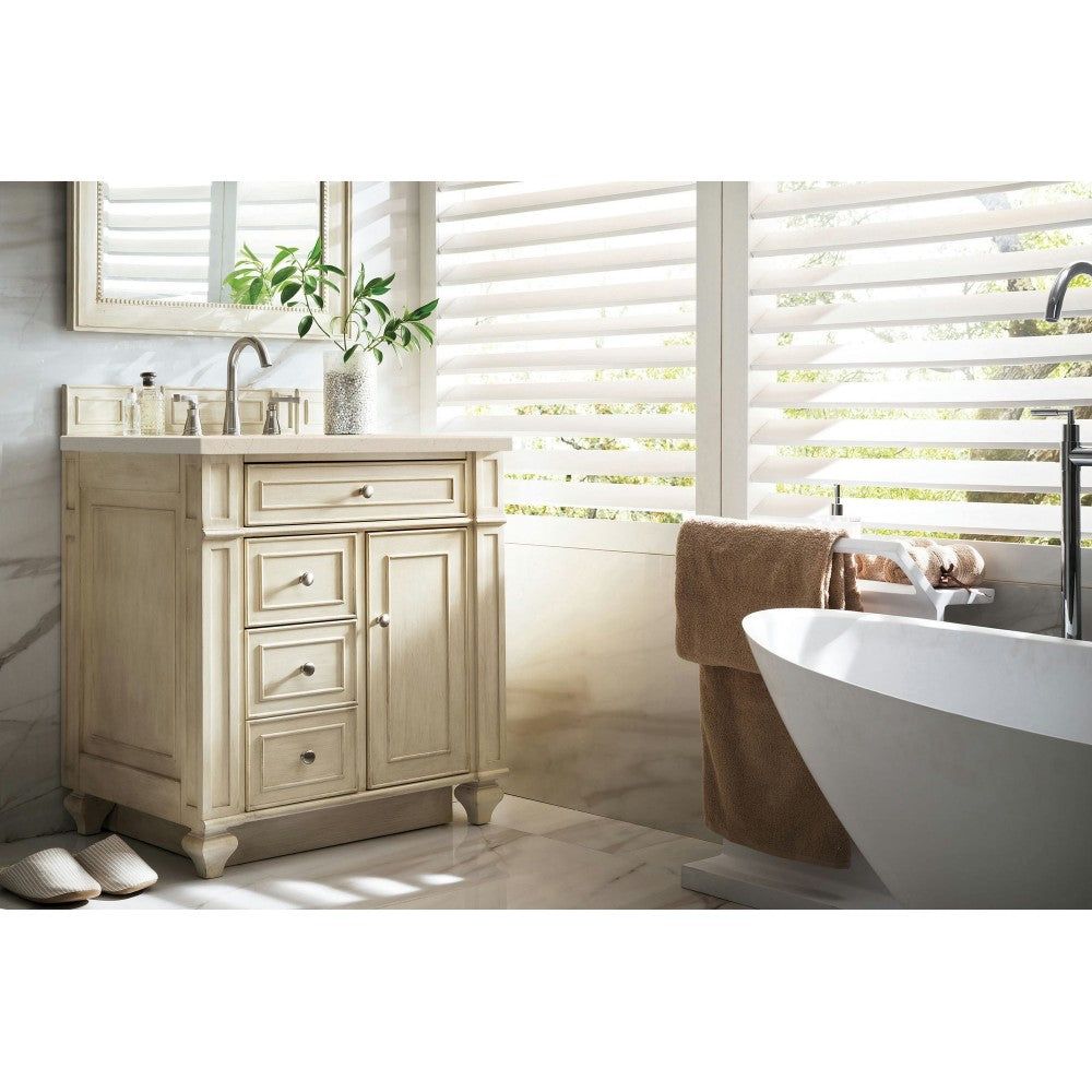 Bristol 30" Single Vanity, Vintage Vanilla, w/ 3 CM Eternal Marfil Quartz Top