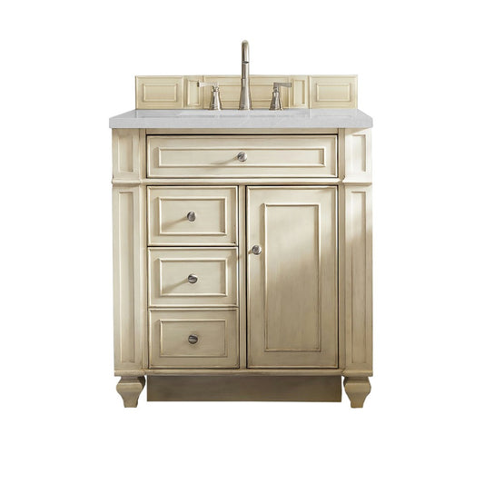 Bristol 30" Single Vanity, Vintage Vanilla, w/ 3 CM Eternal Serena Quartz Top