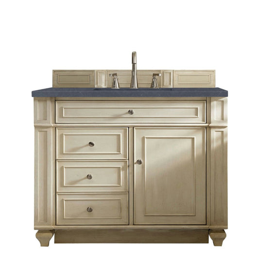 Bristol 36" Single Vanity Vintage Vanilla w/ 3 CM Charcoal Soapstone Quartz Top