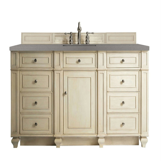 Bristol 60" Single Vanity, Vintage Vanilla, w/ 3 CM Gray Expo Quartz Top