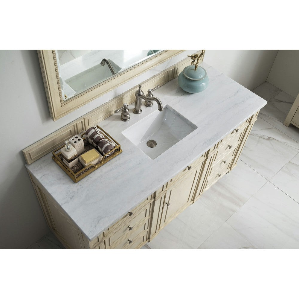 Bristol 60" Single Vanity Vintage Vanilla w/ 3 CM Arctic Fall Solid Surface Top