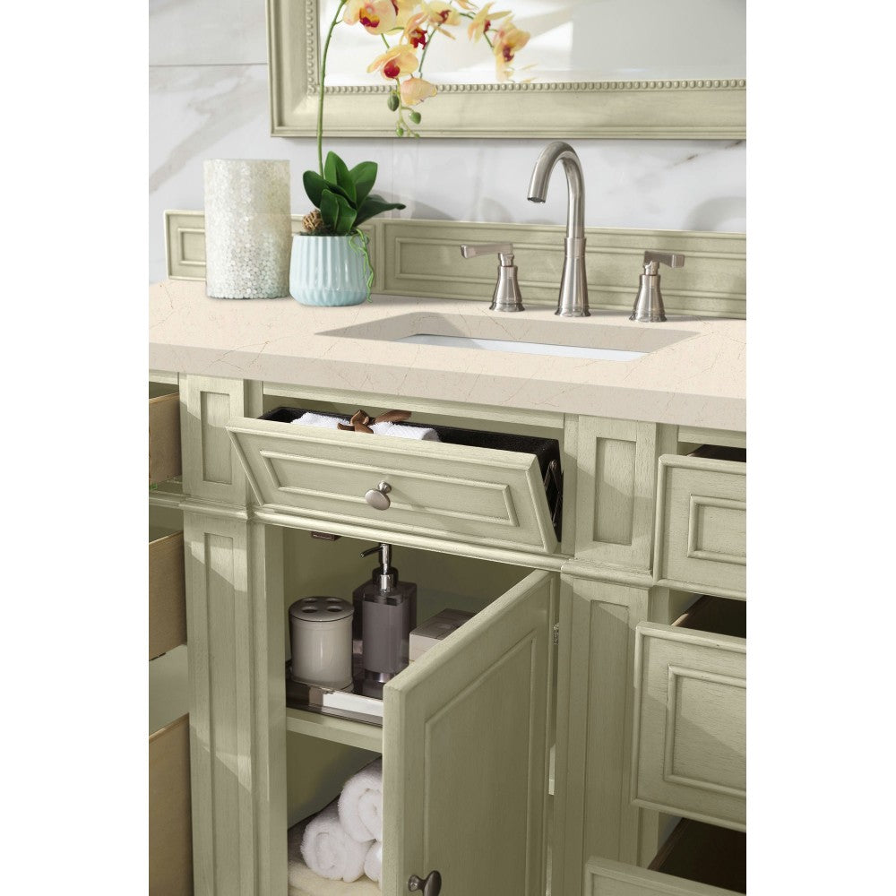 Bristol 60" Single Vanity, Vintage Vanilla, w/ 3 CM Eternal Marfil Quartz Top