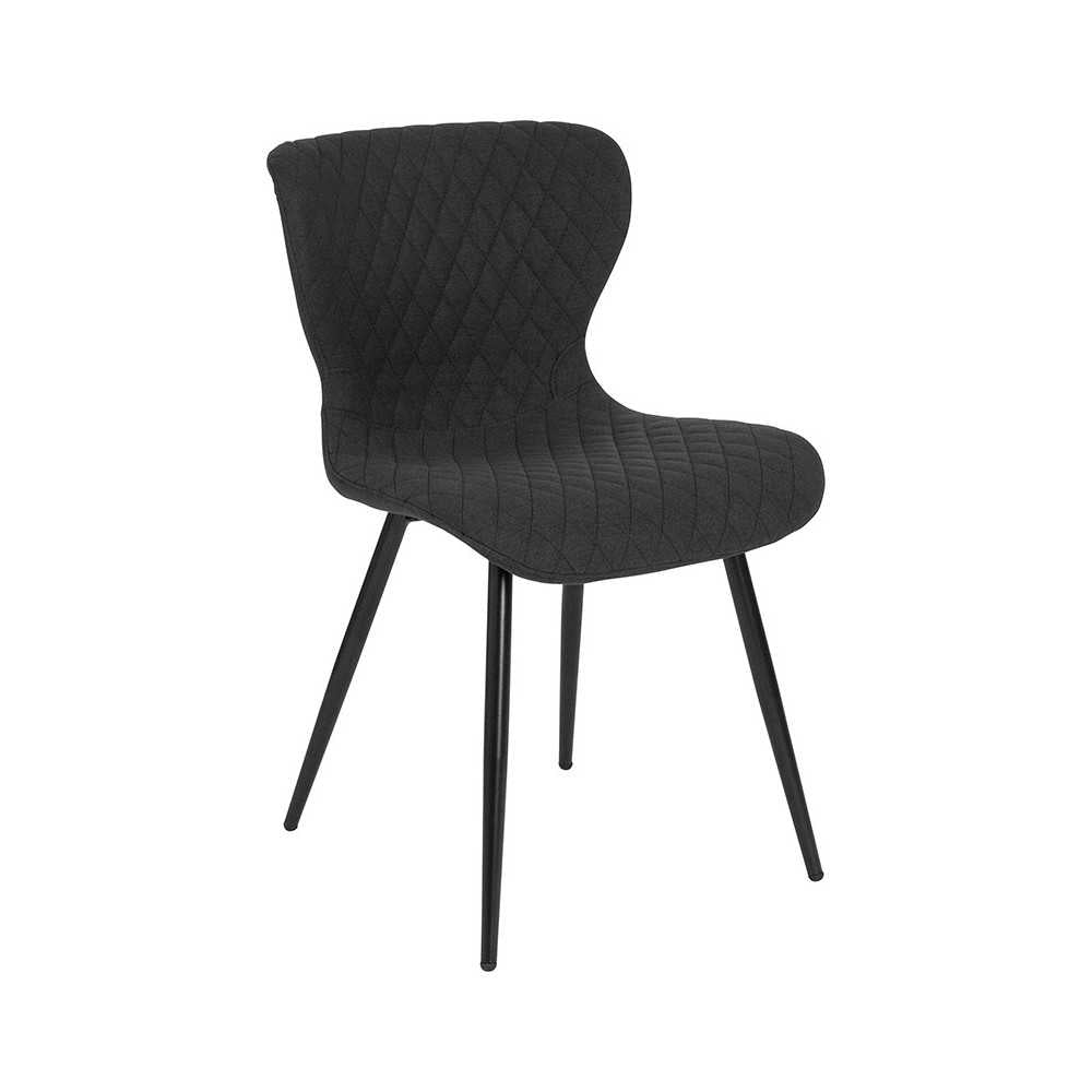 Bristol Contemporary Upholstered Chair in Black Fabric