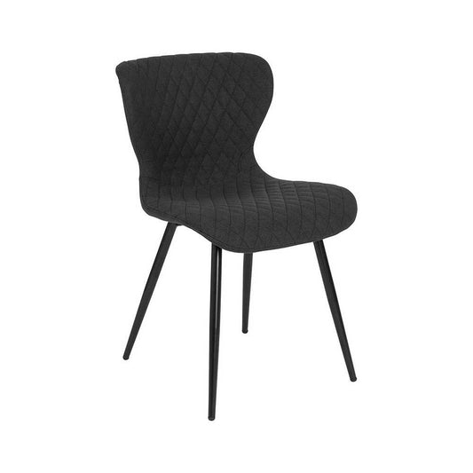 Bristol Contemporary Upholstered Chair in Black Fabric