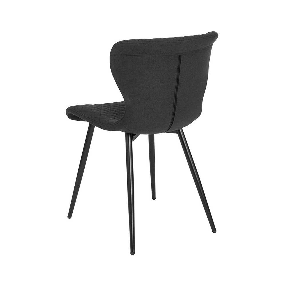 Bristol Contemporary Upholstered Chair in Black Fabric