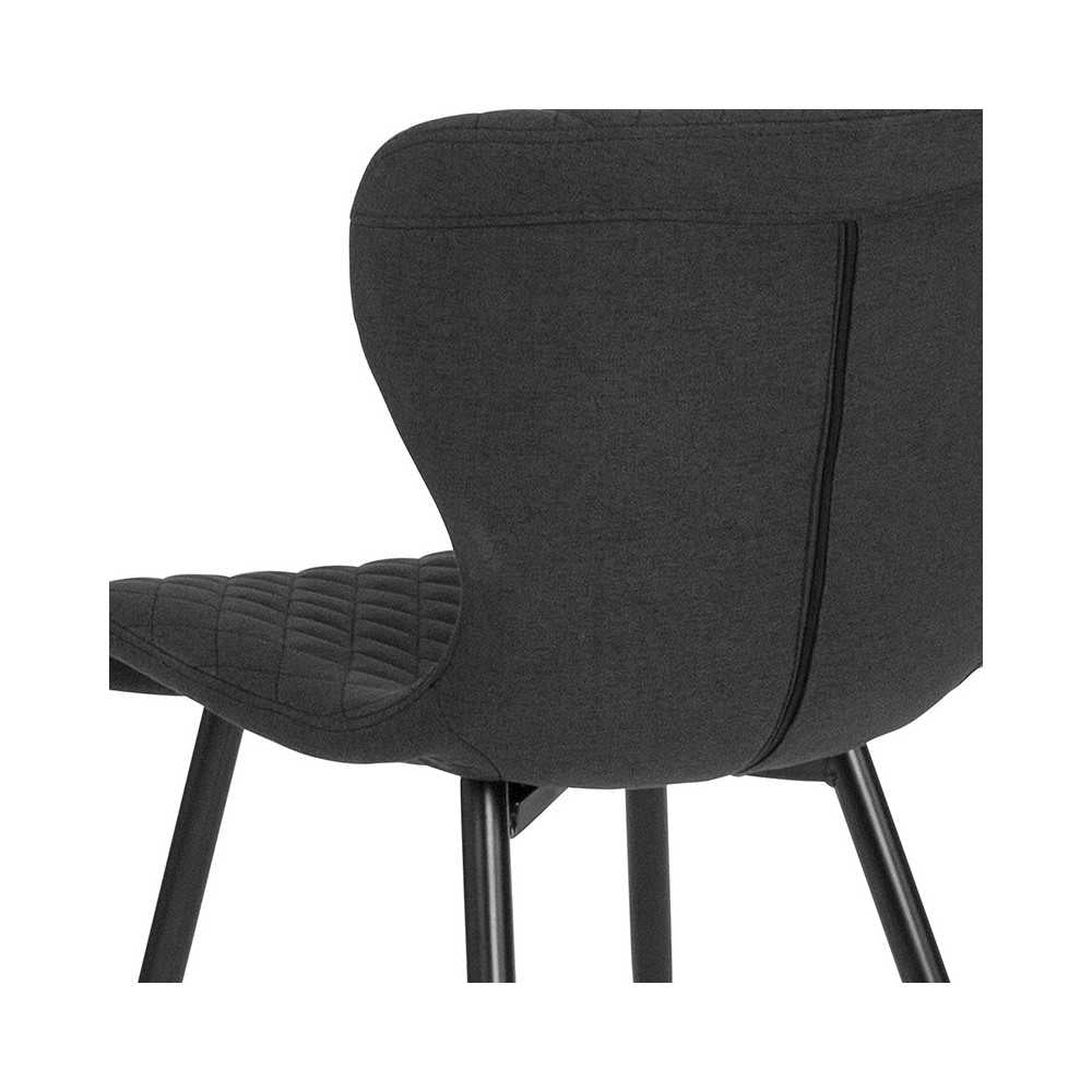 Bristol Contemporary Upholstered Chair in Black Fabric