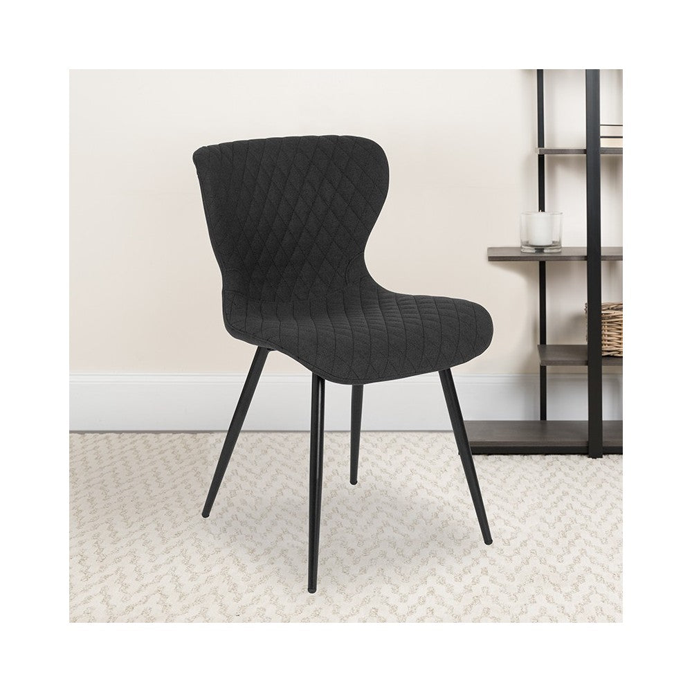 Bristol Contemporary Upholstered Chair in Black Fabric