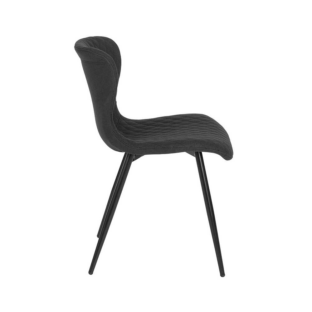 Bristol Contemporary Upholstered Chair in Black Fabric
