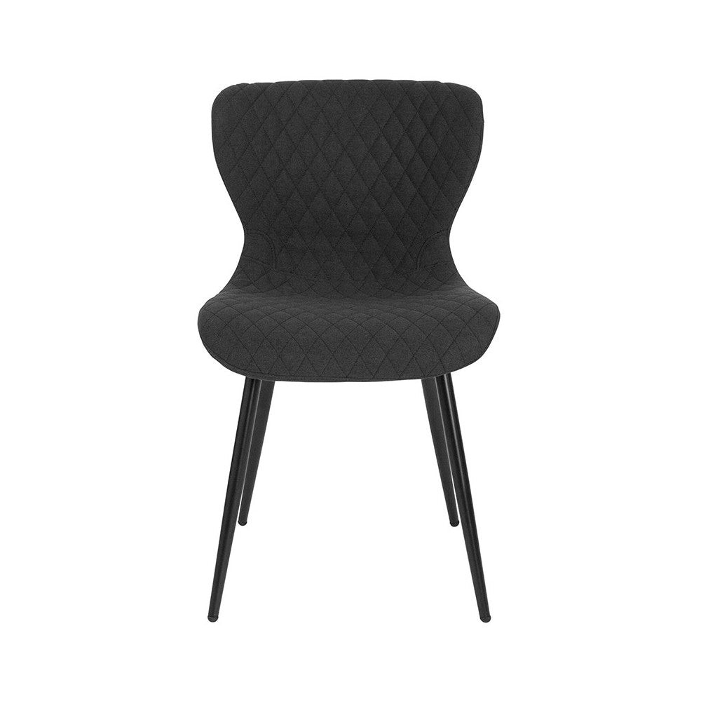 Bristol Contemporary Upholstered Chair in Black Fabric
