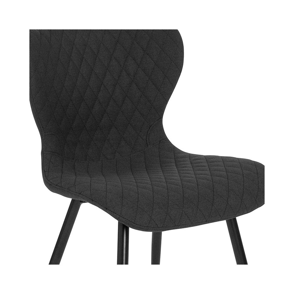 Bristol Contemporary Upholstered Chair in Black Fabric