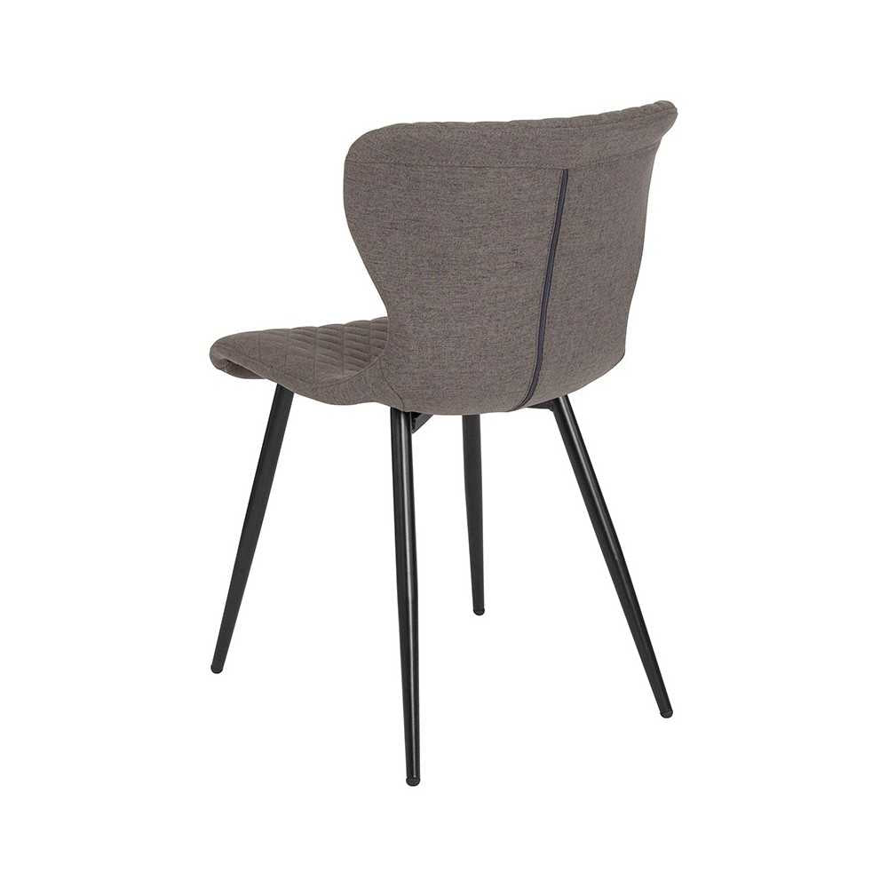 Bristol Contemporary Upholstered Chair in Gray Fabric