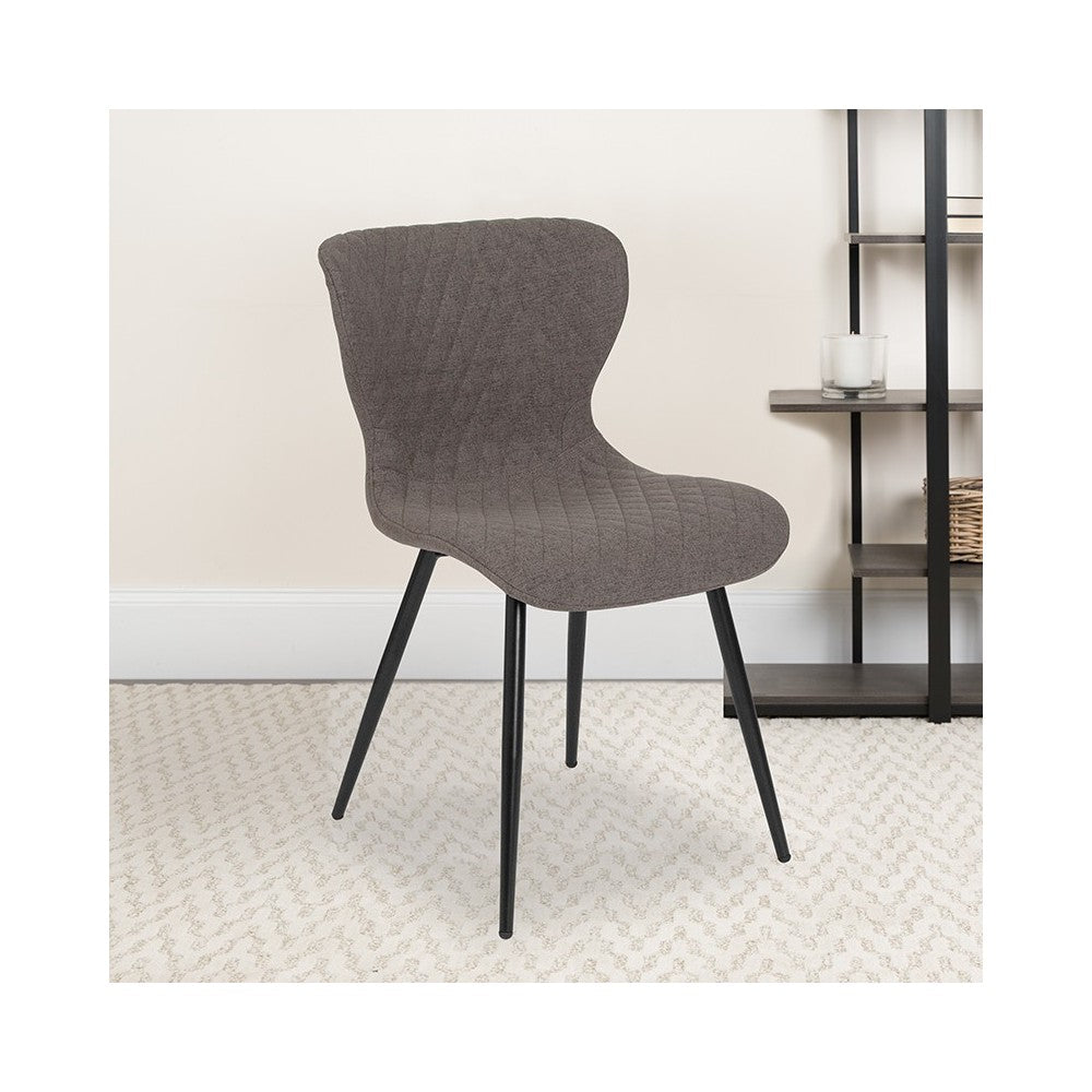 Bristol Contemporary Upholstered Chair in Gray Fabric