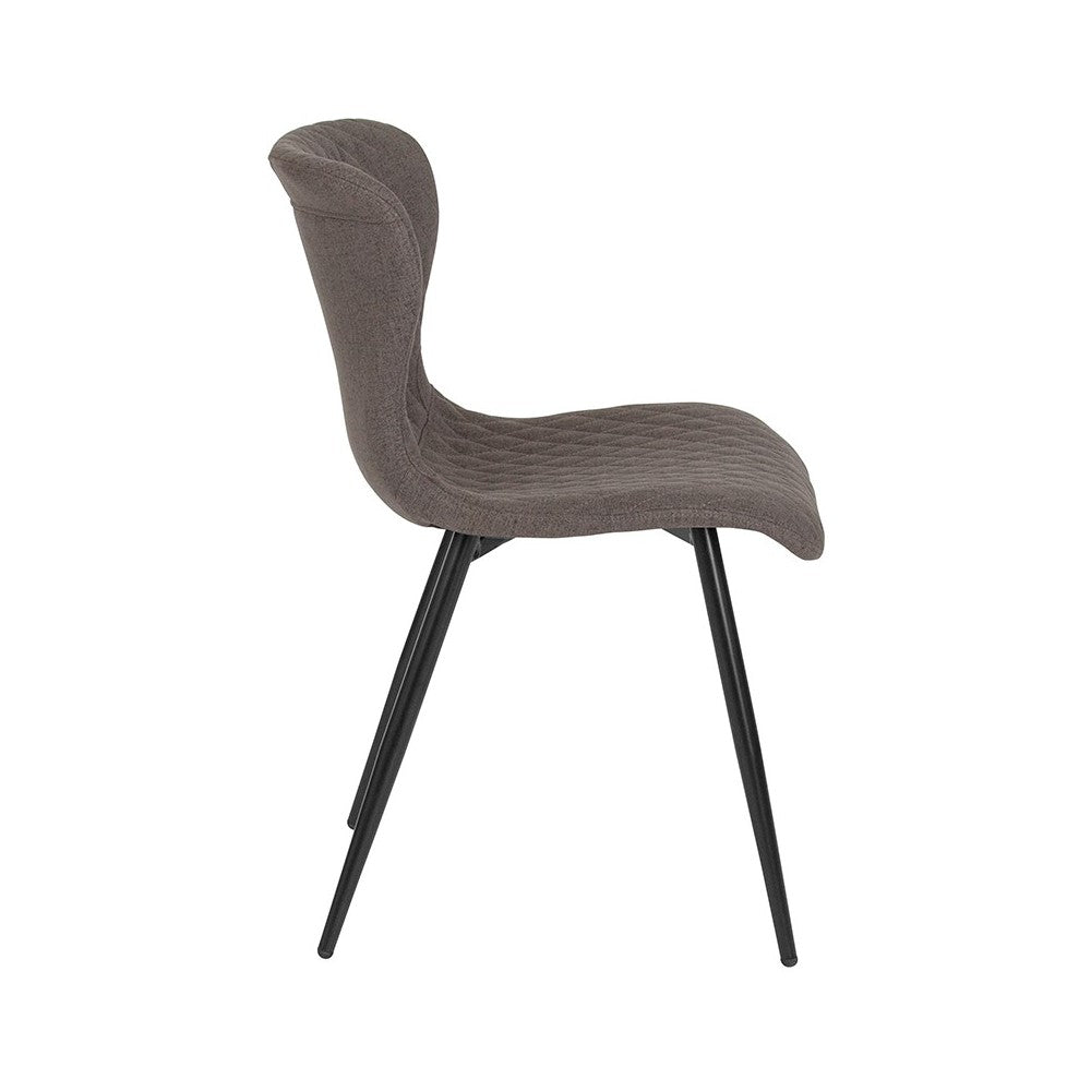 Bristol Contemporary Upholstered Chair in Gray Fabric
