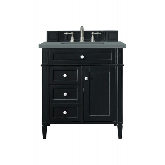 Brittany 30" Single Vanity, Black Onyx, w/ 3 CM Cala Blue Quartz Top