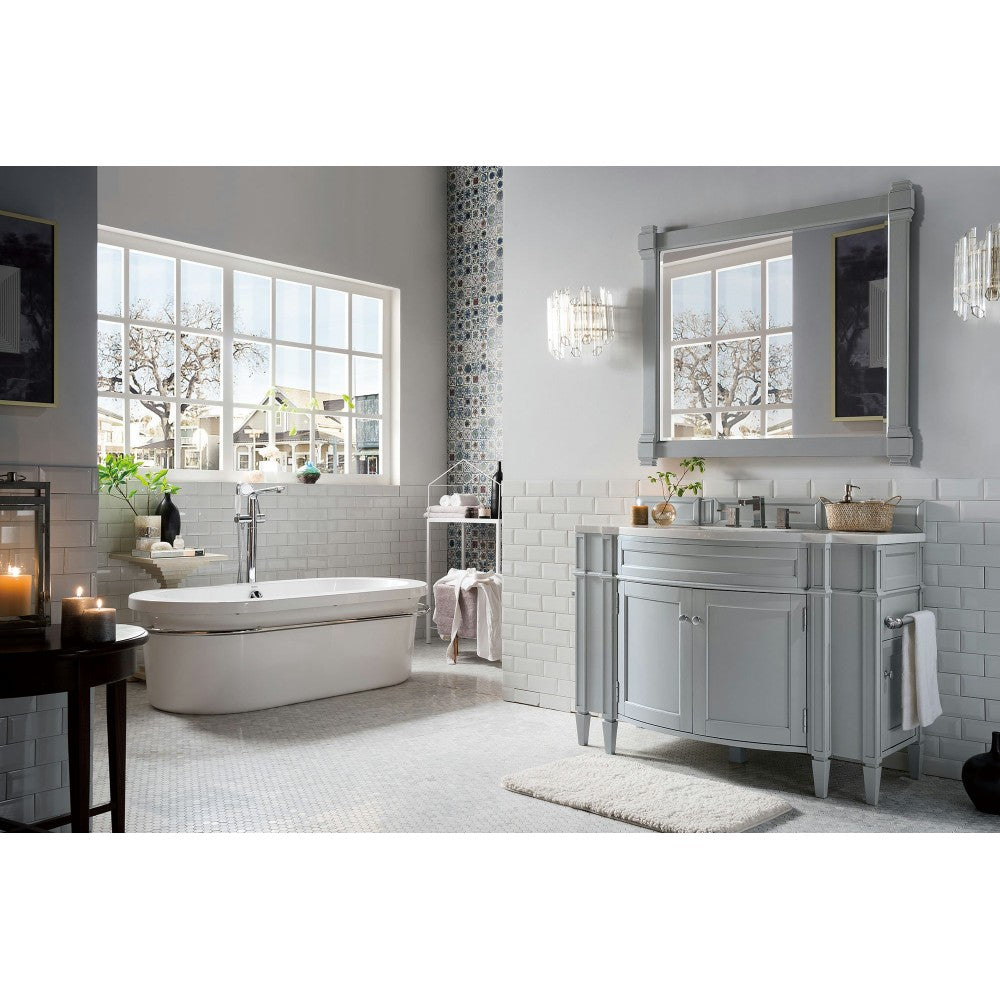 Brittany 46" Single Vanity Urban Gray w/ 3 CM Arctic Fall Solid Surface Top