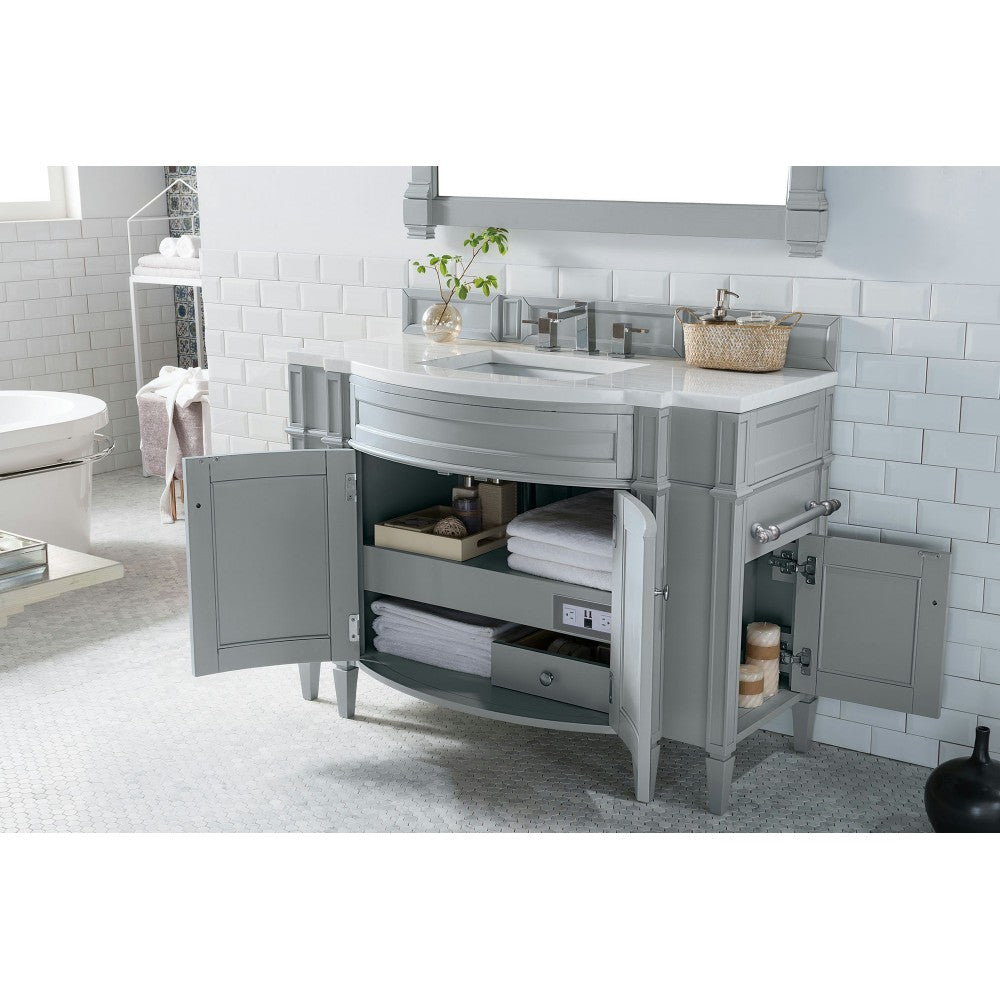 Brittany 46" Single Vanity Urban Gray w/ 3 CM Arctic Fall Solid Surface Top