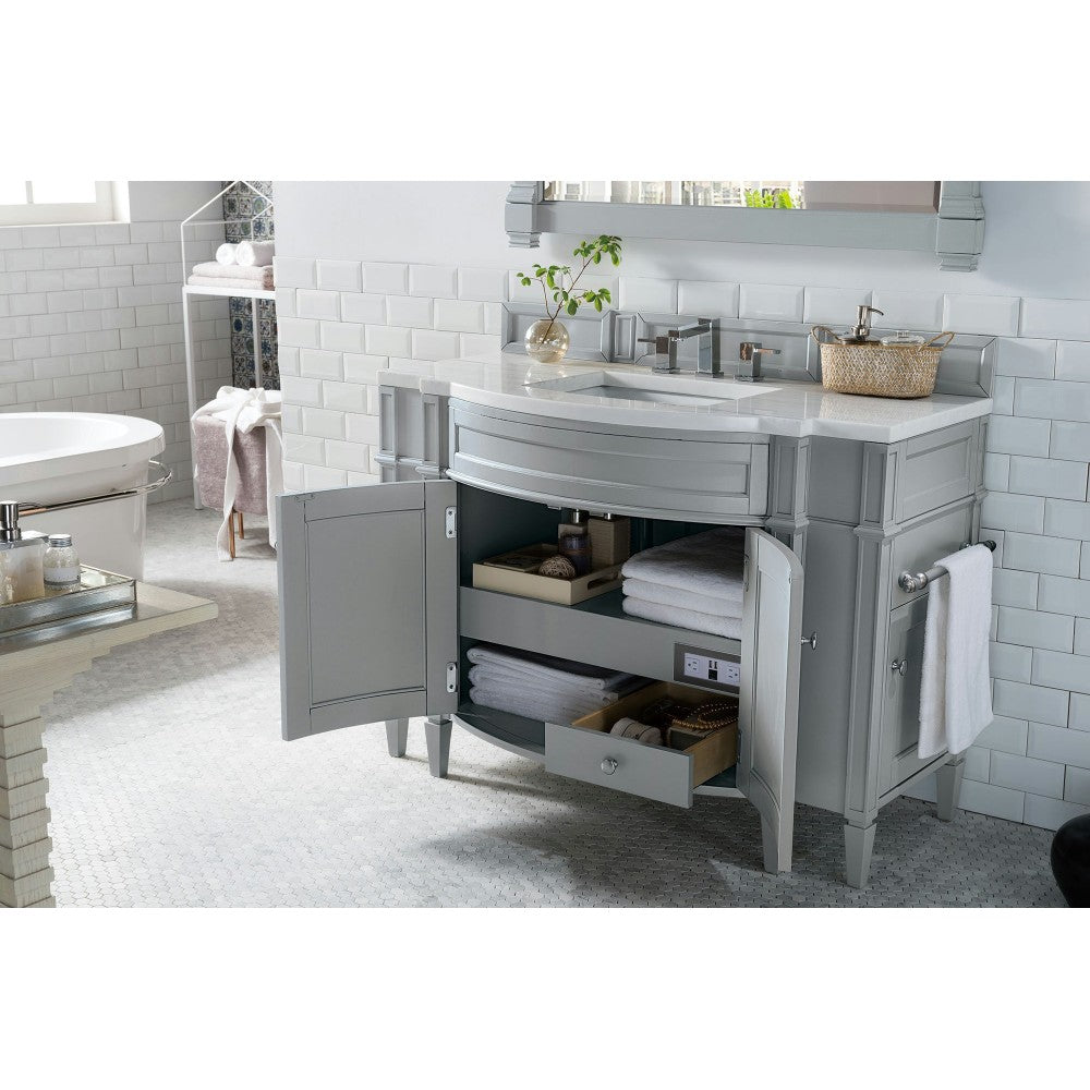Brittany 46" Single Vanity Urban Gray w/ 3 CM Arctic Fall Solid Surface Top