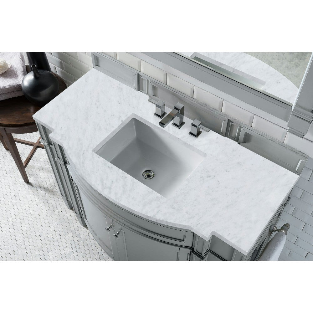 Brittany 46" Single Vanity Urban Gray w/ 3 CM Carrara Marble Top