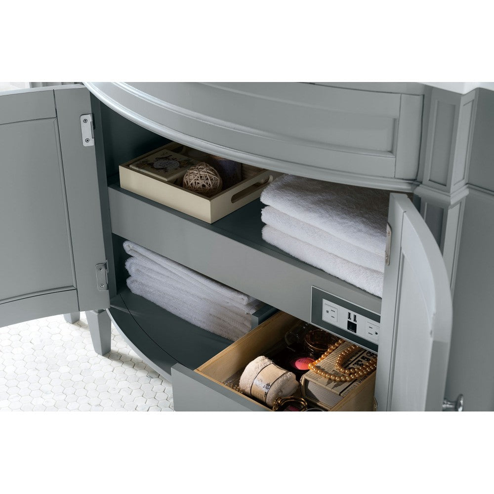 Brittany 46" Single Vanity Urban Gray w/ 3 CM Carrara Marble Top