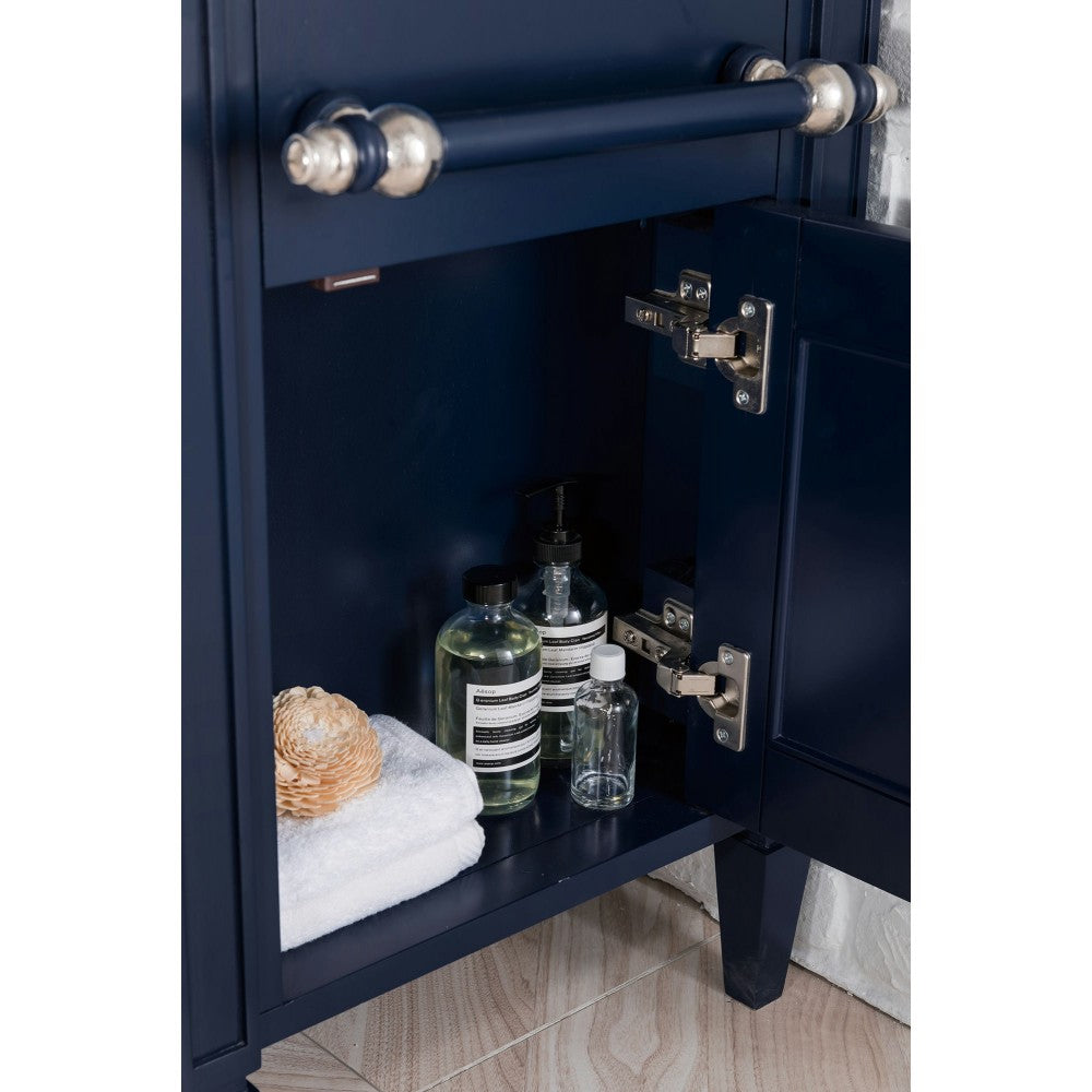 Brittany 46" Single Vanity Victory Blue w/ 3 CM Carrara Marble Top