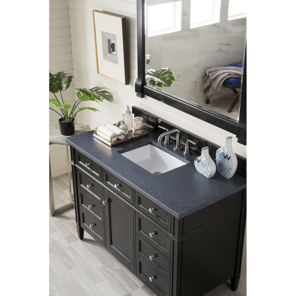 Brittany 48" Black Onyx Single Vanity w/ 3 CM Charcoal Soapstone Quartz Top