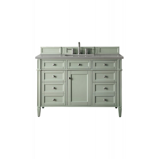 Brittany 48" Sage Green Single Vanity w/ 3 CM Gray Expo Quartz Top