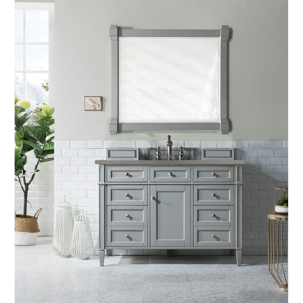 Brittany 48" Urban Gray Single Vanity w/ 3 CM Gray Expo Quartz Top