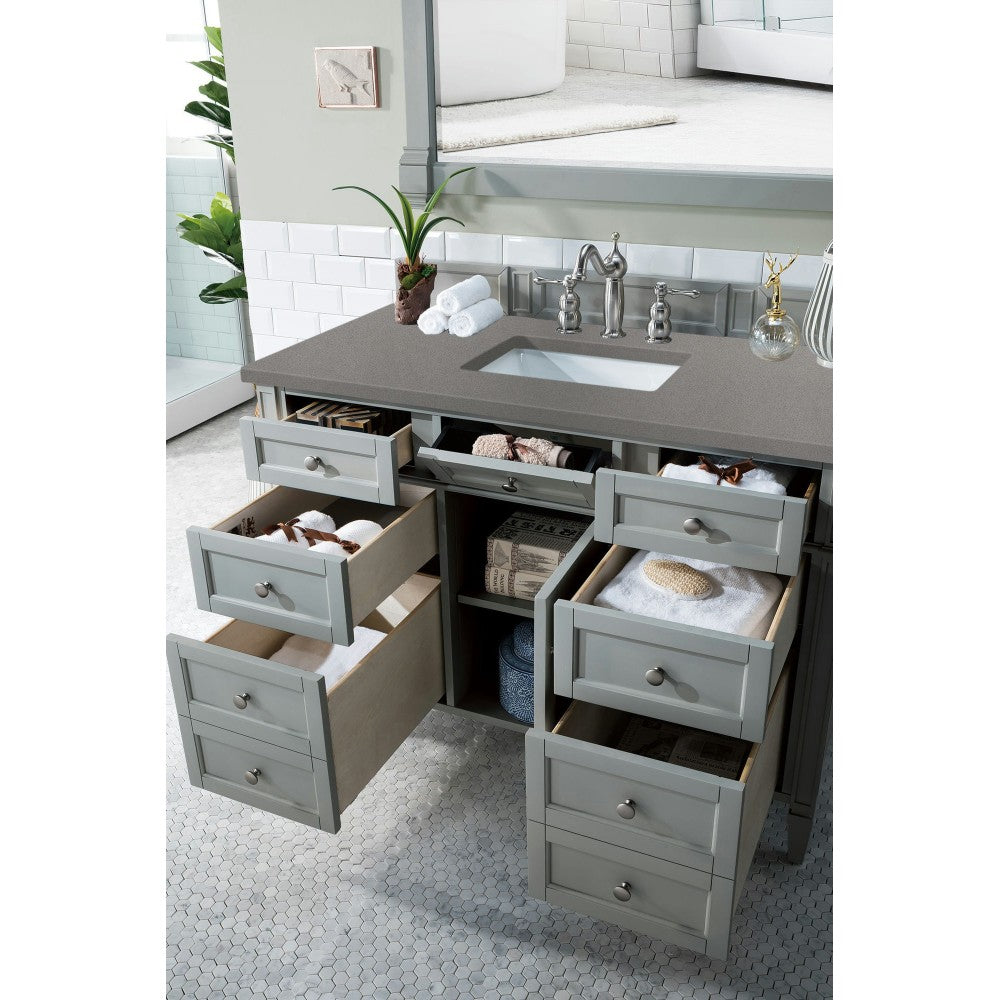 Brittany 48" Urban Gray Single Vanity w/ 3 CM Gray Expo Quartz Top