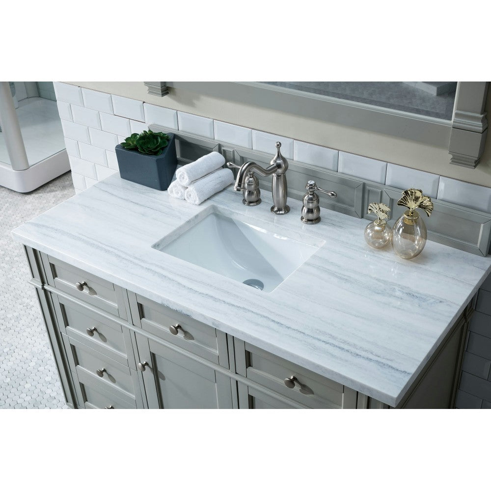 Brittany 48" Urban Gray Single Vanity w/ 3 CM Arctic Fall Solid Surface Top