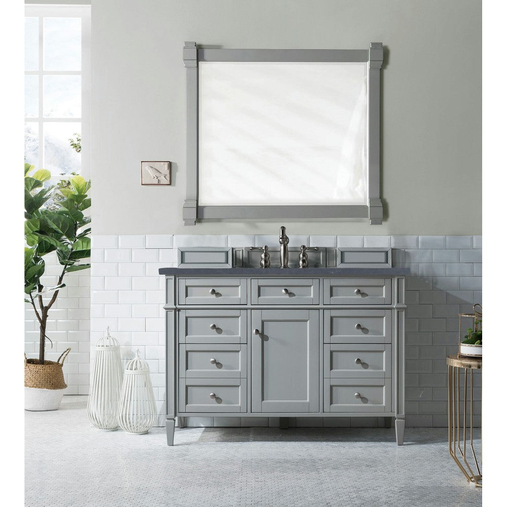 Brittany 48" Urban Gray Single Vanity w/ 3 CM Charcoal Soapstone Quartz Top